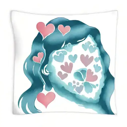 Paw love hearts women face bandana tattoo design idea