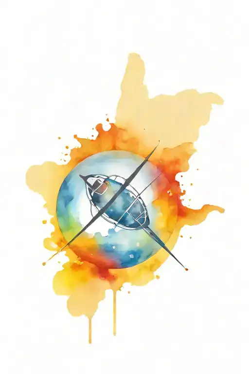 nasa satellite image tattoo design idea