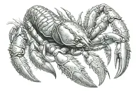 crayfish tattoo design idea