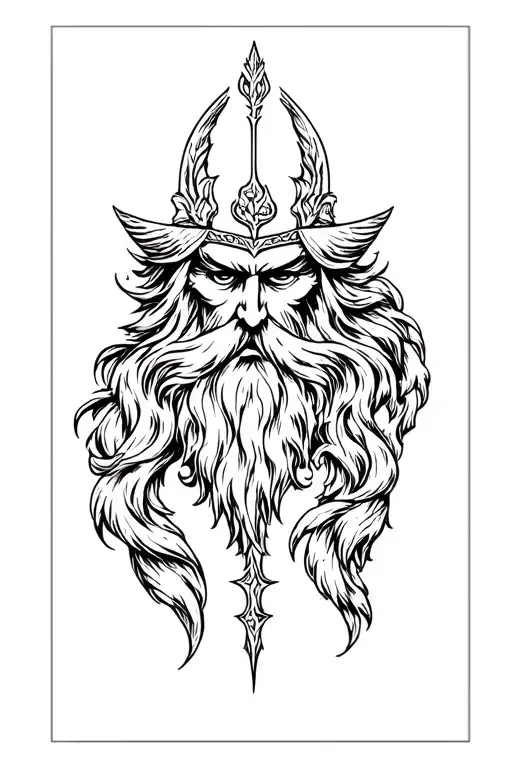 Odin tattoo design idea