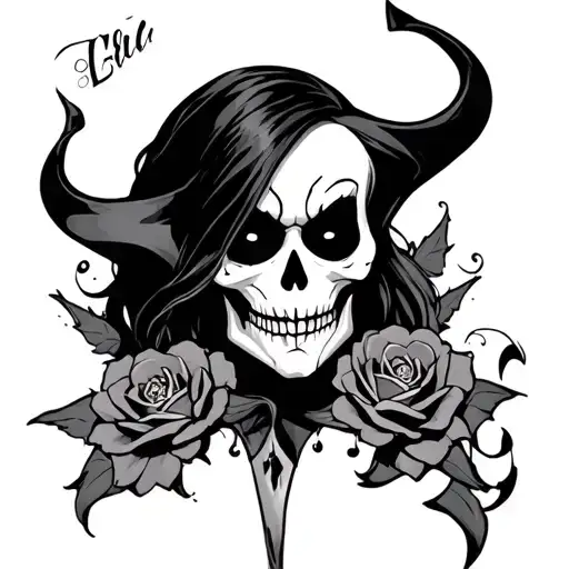 Disney villain day of the dead tattoo design idea