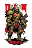 doom slayer form berserek tattoo design idea