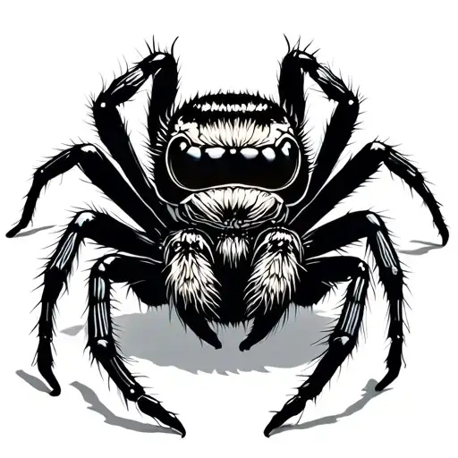 jumping spider tattoo design idea