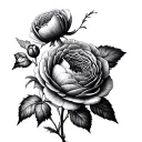 Ranunculus tattoo design idea