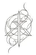 chi rho alpha and omega tattoo design idea