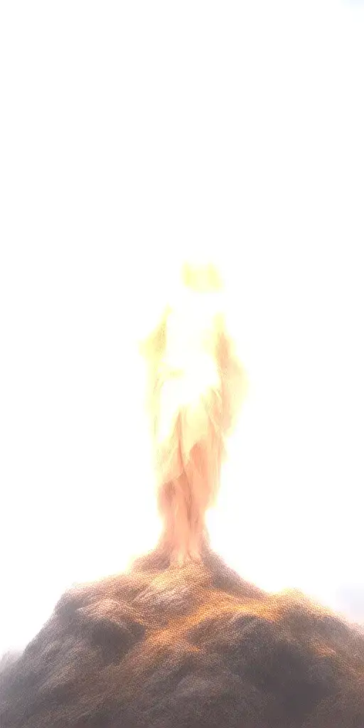 christian cross summit of a mountain landscape ray of sunshine, hyper realistic portrait of Jesus Christ,  tattoo design idea