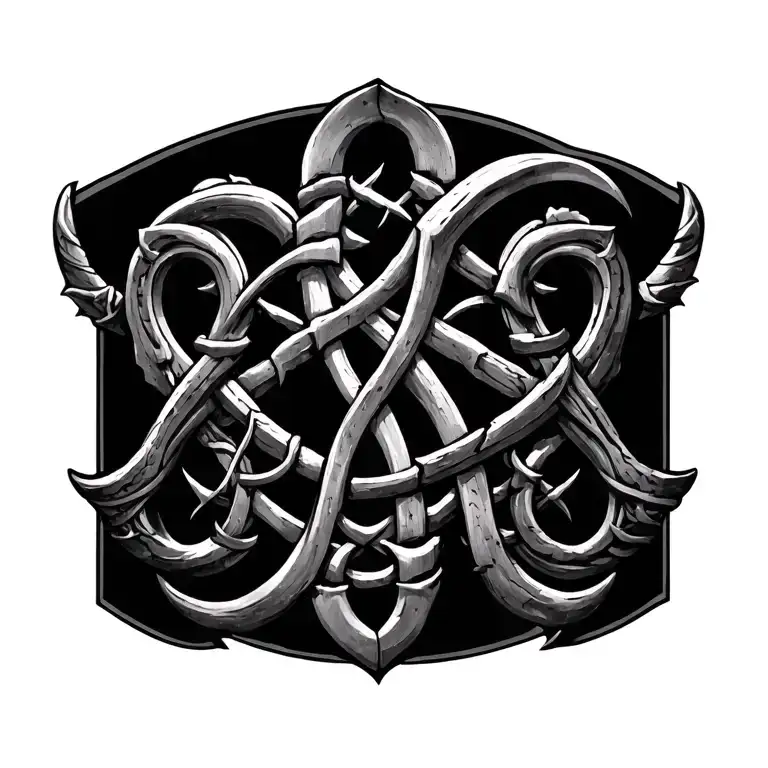 spine tattoo Viking runes celtic tattoo design idea