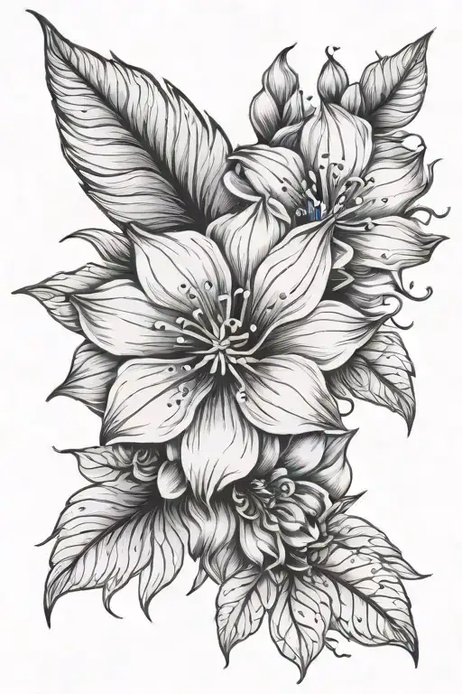 Cosmo flower tattoo design idea