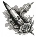 extinguished match tattoo design idea