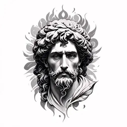 Philosophy stoic tattoo design idea