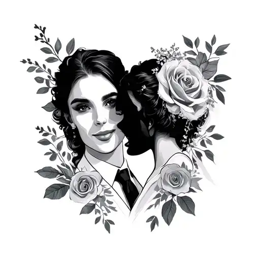 Wedding Anniversary tattoo design idea