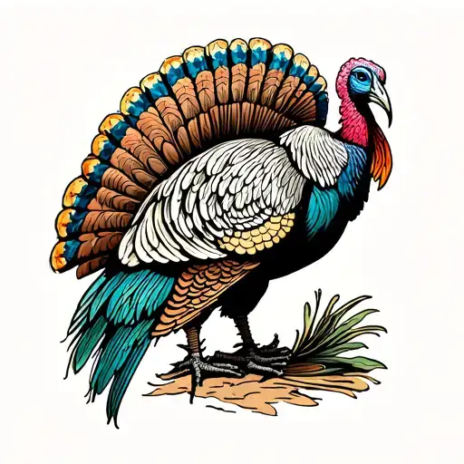 turkey tattoo design idea