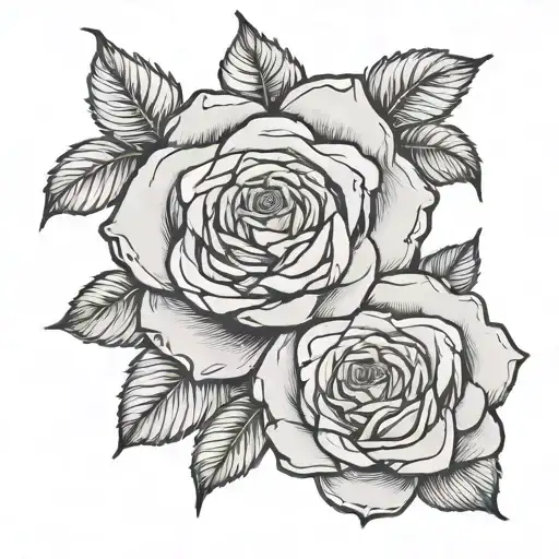 I don't even walk by sight with roses tattoo design idea