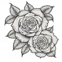 I don't even walk by sight with roses tattoo design idea