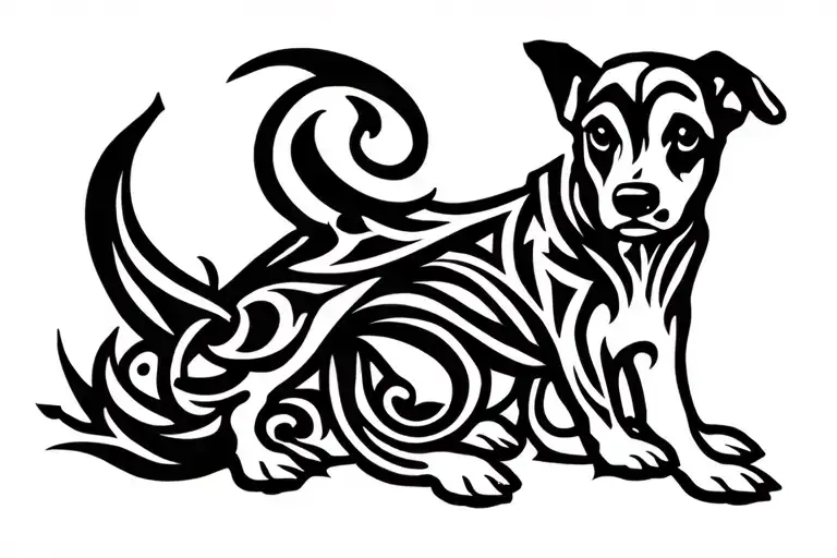 Memorial Dog tattoo design idea