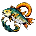 Zodiac Aries fish and sagittarius tattoo design idea