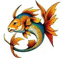 Zodiac Aries fish and sagittarius tattoo design idea