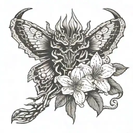 rhododendron tattoo design idea