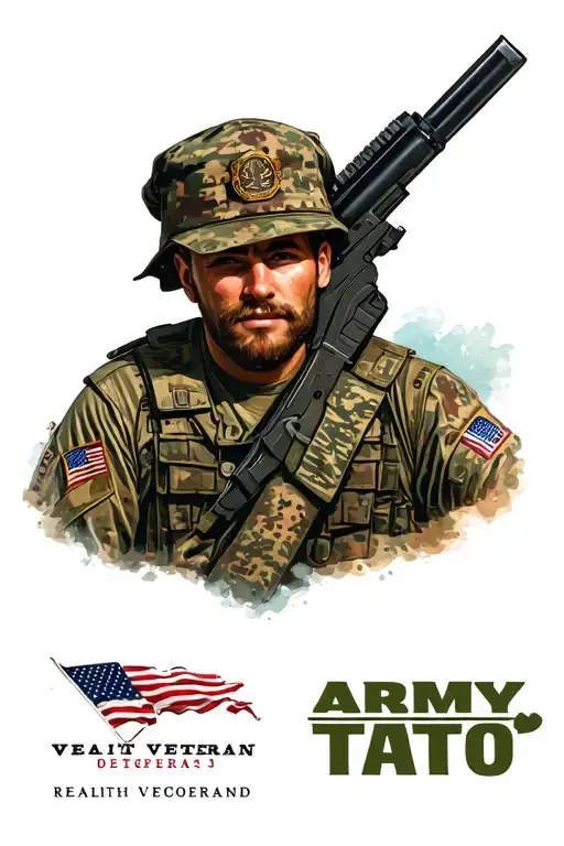 Army Veteran tattoo design idea