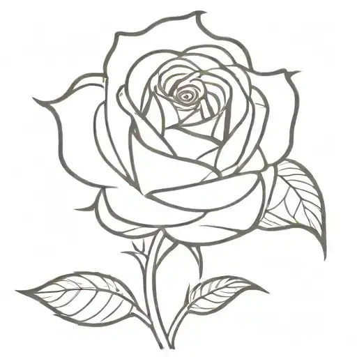 Rose on fire coming tattoo design idea