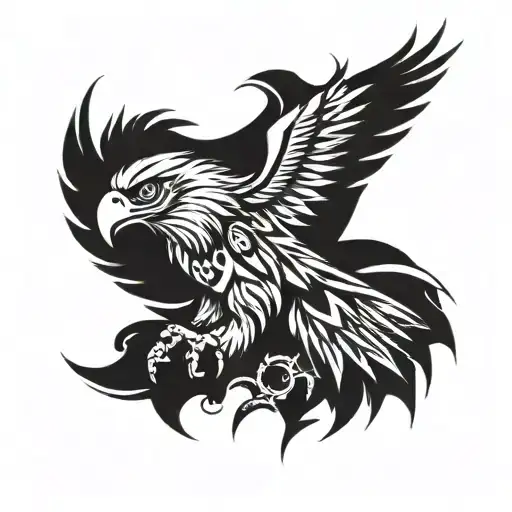 Egehan Eagle tribal tattoo tattoo design idea