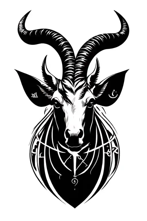 zodiac symbols with Capricorn at the top, Sagittarius, Gemini and Leo in the middle, Virgo and Sagittarius  on the botto tattoo design idea