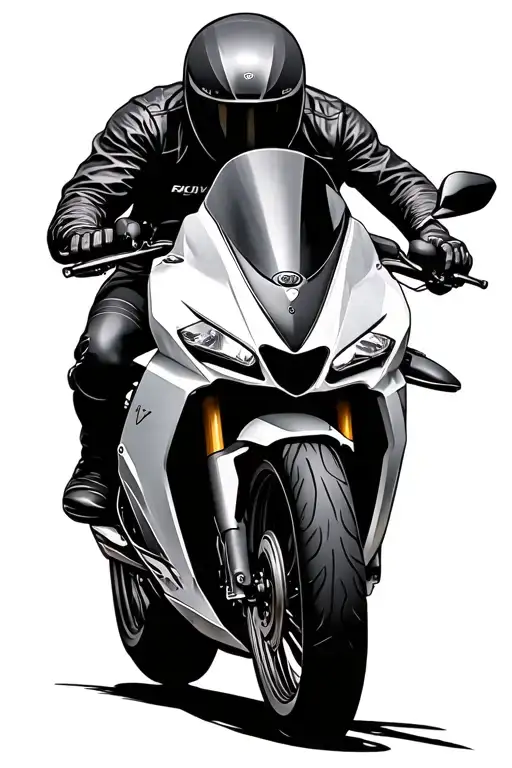 motorcycle sportbike riding tattoo design idea