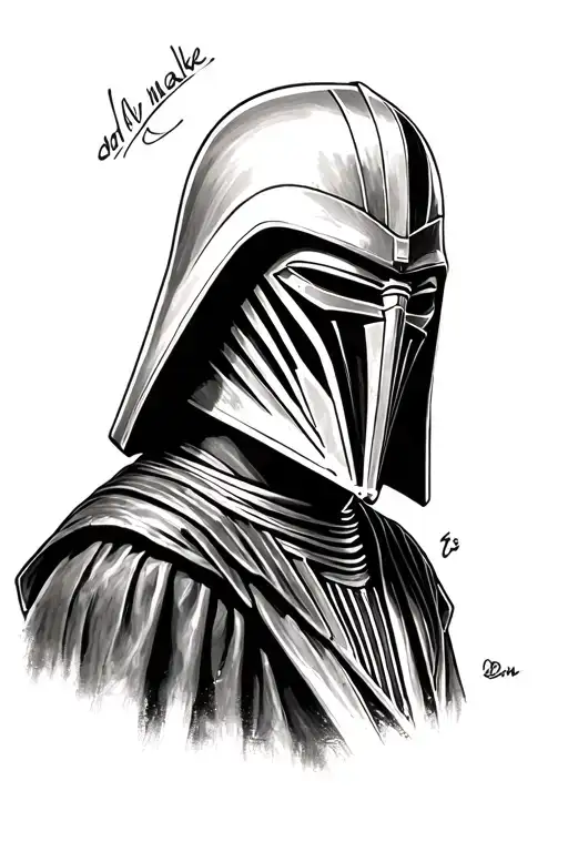 darth Revan from Star Wars themed tattoo featuring darth malak tattoo design idea