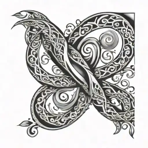 infinity loop tattoo design idea