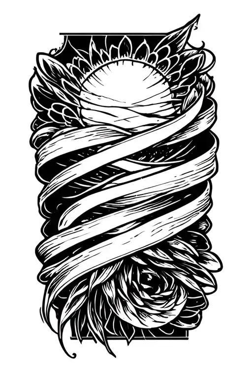blackout arm band tattoo design idea