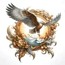 falling of icarus tattoo design idea