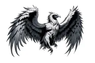phoenix wings wrapped tattoo design idea