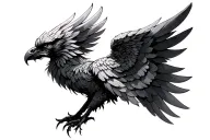 phoenix wings wrapped tattoo design idea