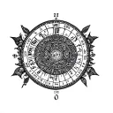 libra maya calendar tattoo design idea