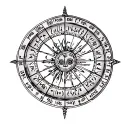 libra maya calendar tattoo design idea