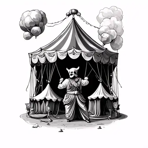 Circus tattoo design idea