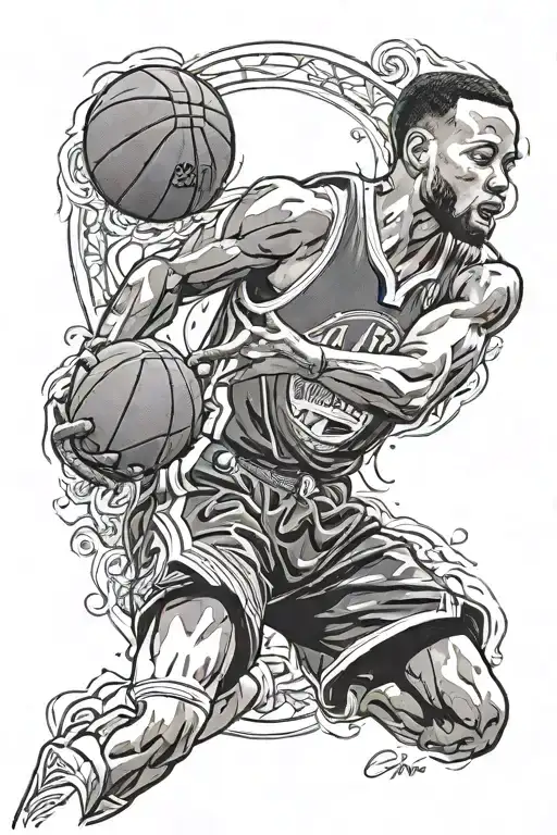 Stephen Curry Night Night tattoo design idea