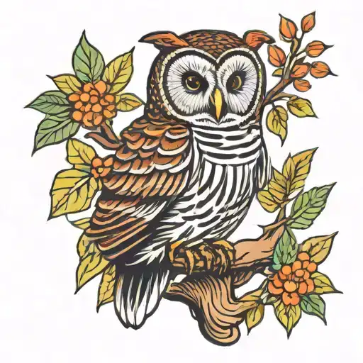 Barred Owl tattoo design idea