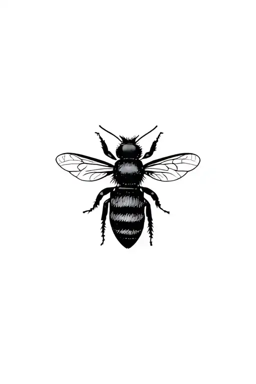 Honey bee tattoo design idea