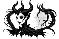 Maleficent tattoo design idea