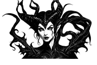 Maleficent tattoo design idea