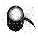 spinal tattoo: minimal star map tattoo design idea