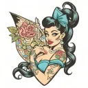 disney princesses pin up eith tattoos tattoo design idea