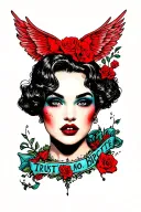 trust no bitch prostitute tattoo design idea
