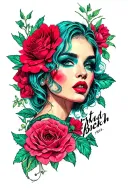 trust no bitch prostitute tattoo design idea