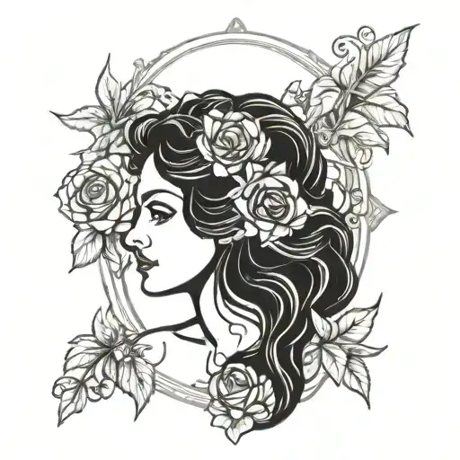 aphrodite goddess tattoo design idea