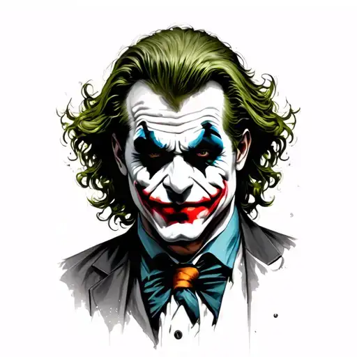 Joker tattoo design idea