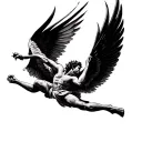 Falling icarus tattoo design idea