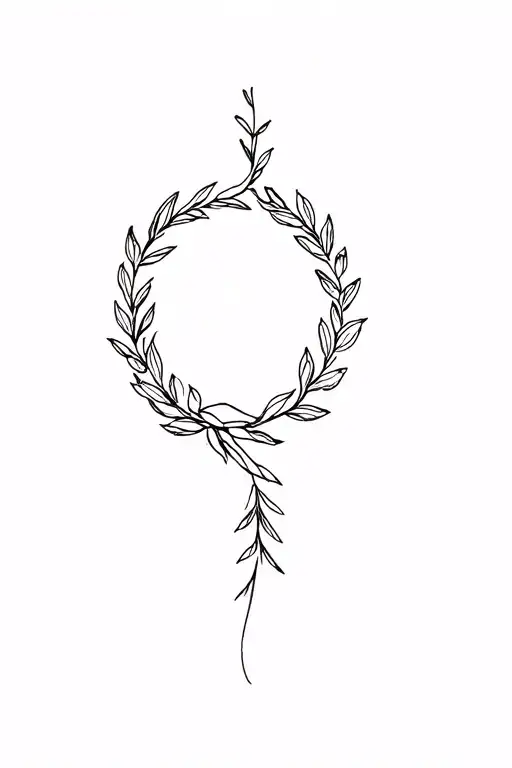 greek wreath wrapped around opper arm tattoo tattoo design idea