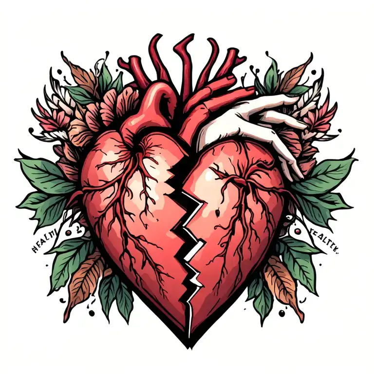 He healeth the broken in heart, and bindeth up their wounds.” tattoo design idea